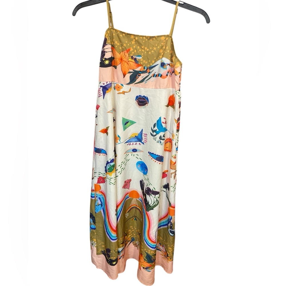 Printed unbranded maxi dress size medium
